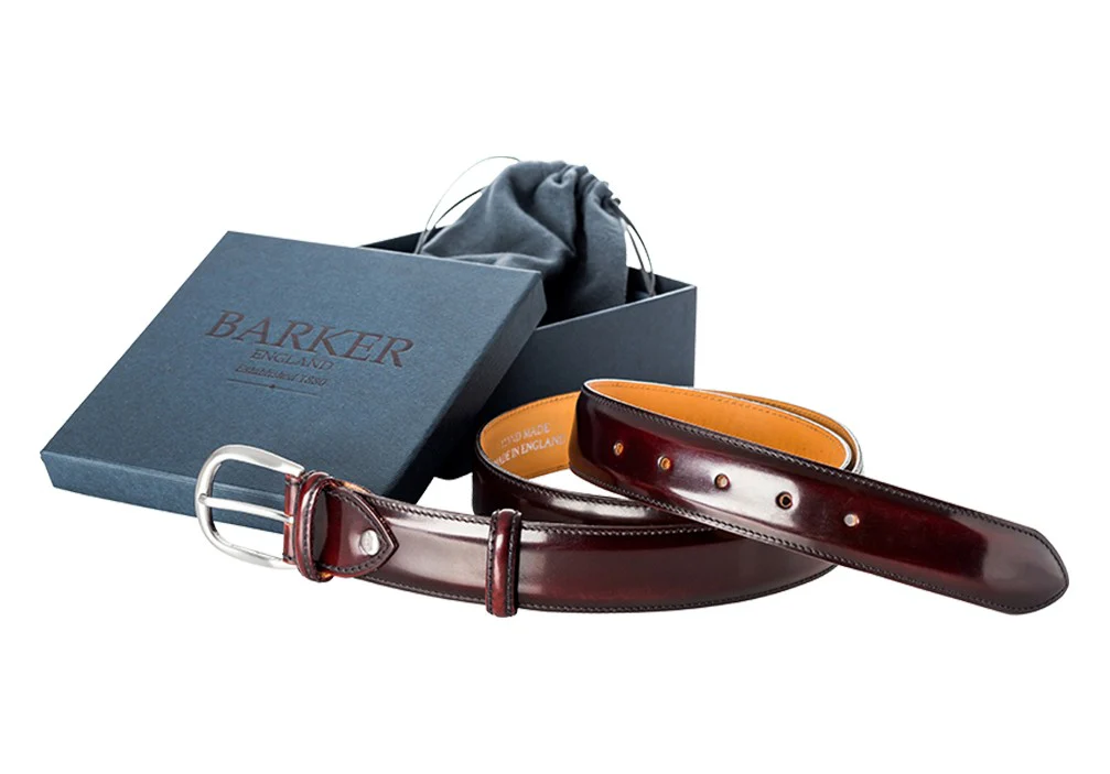 Barker Belt - Burgundy Hi-Shine