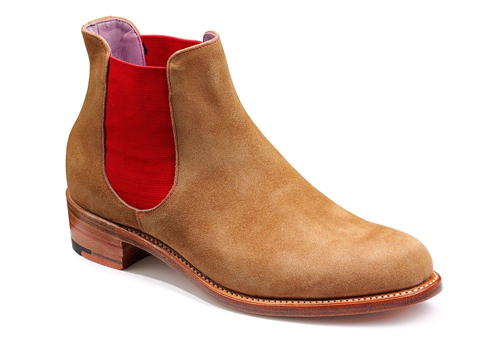 Barker Violet - Snuff Suede/Red Elastic - 4.5 D