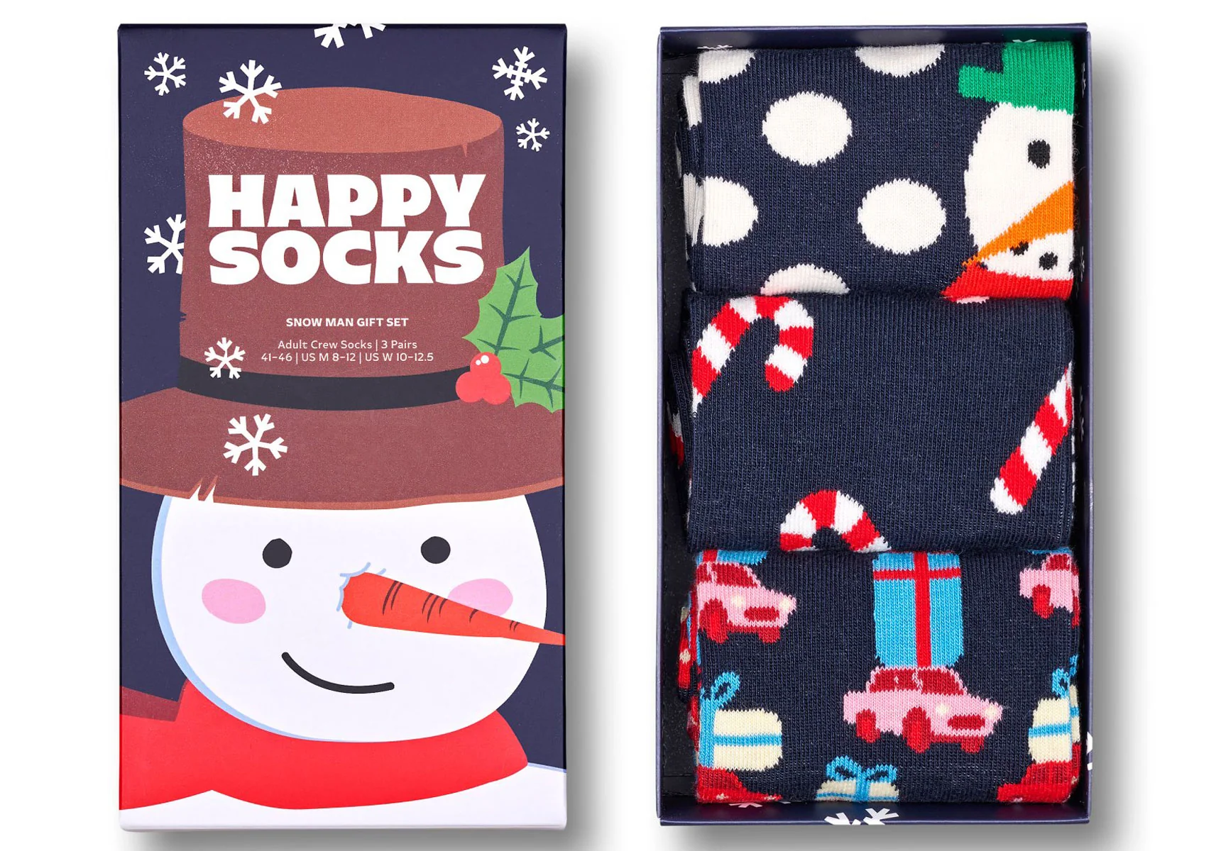 Happy Socks 3-Pack Holiday Navy Socks Gift Set - Image 2