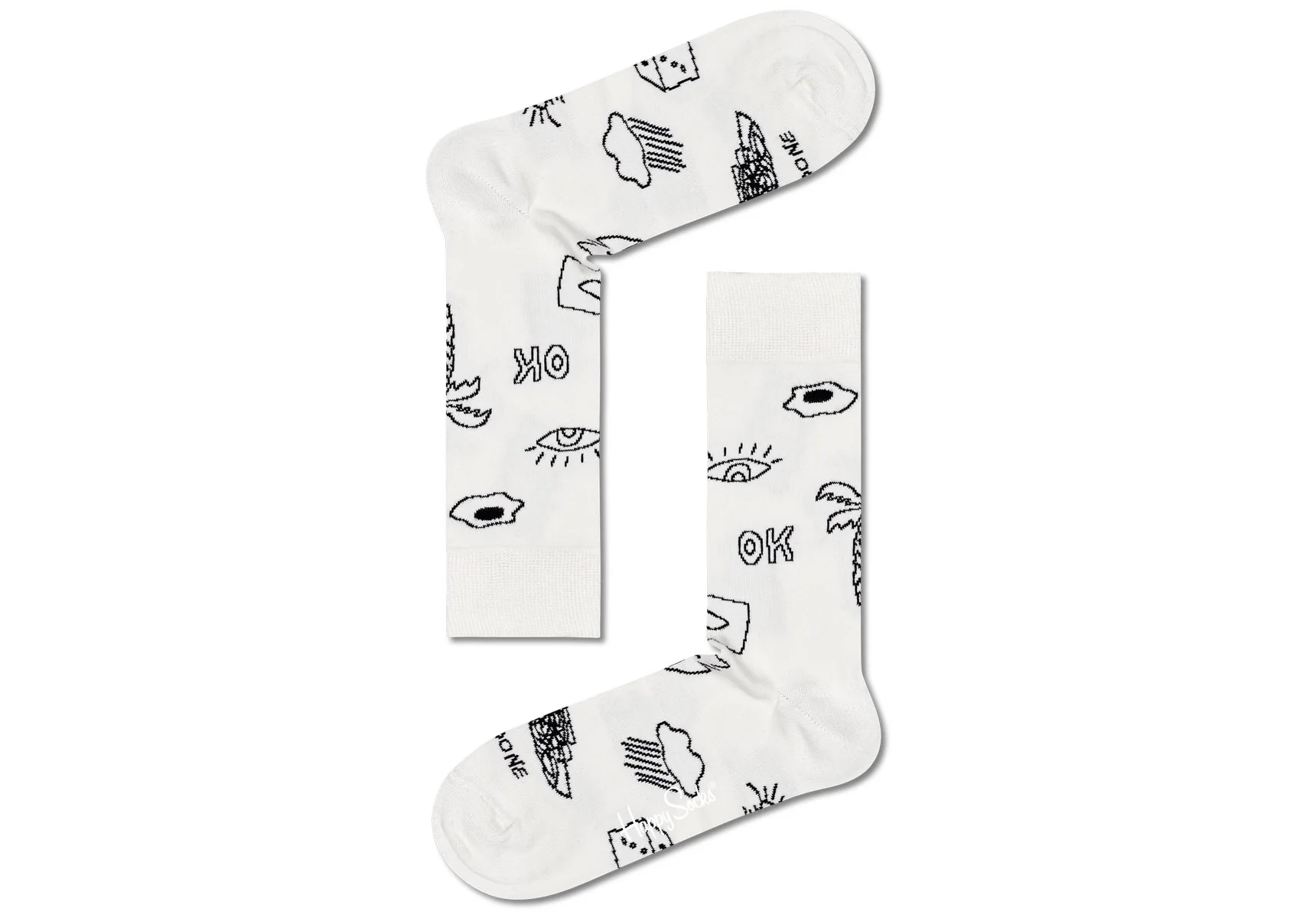 Happy Socks Black and White 4 - Pack Gift Box - Image 4