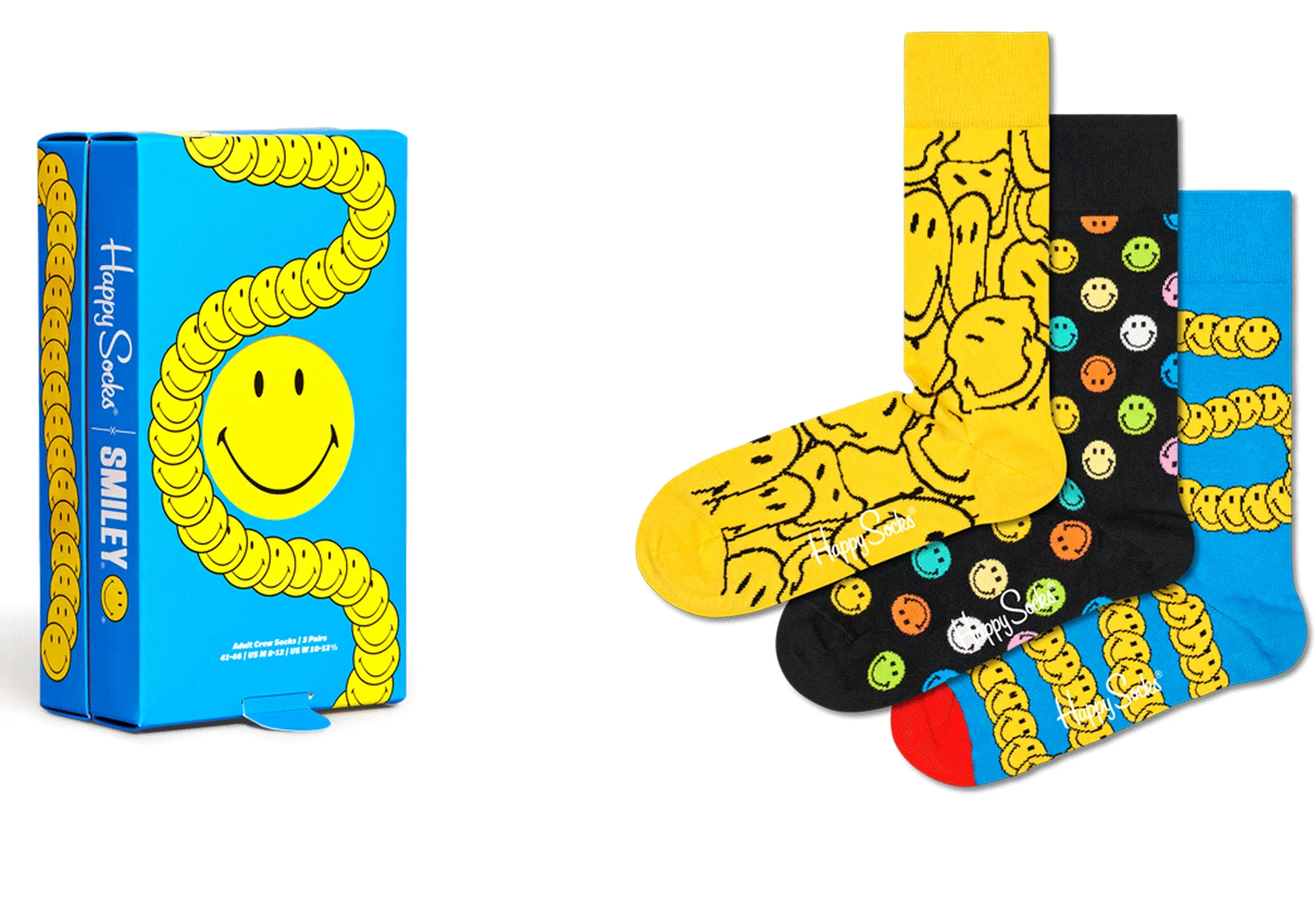 Happy Socks Smiley 3-Pack Gift Box - Image 2