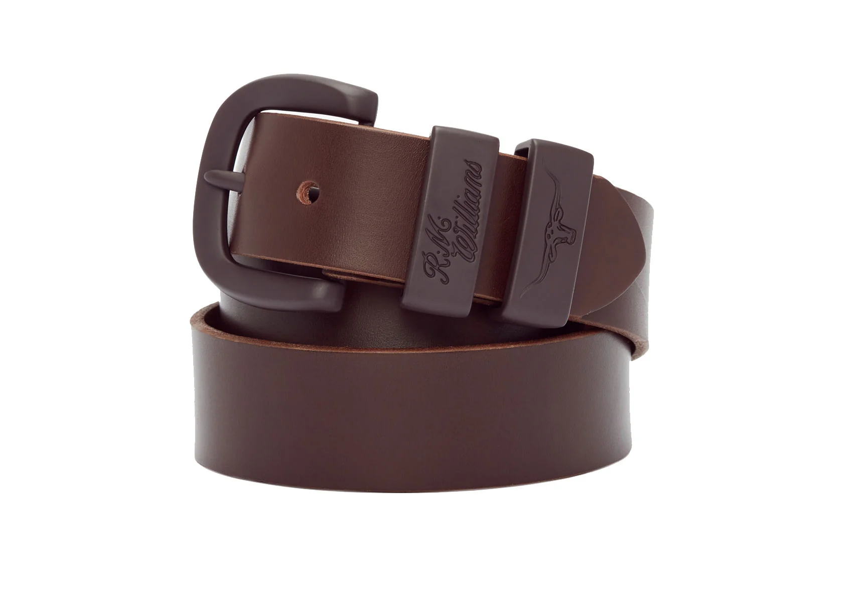 R.M. Williams 1 1/2 Drover Belt - Chocolate