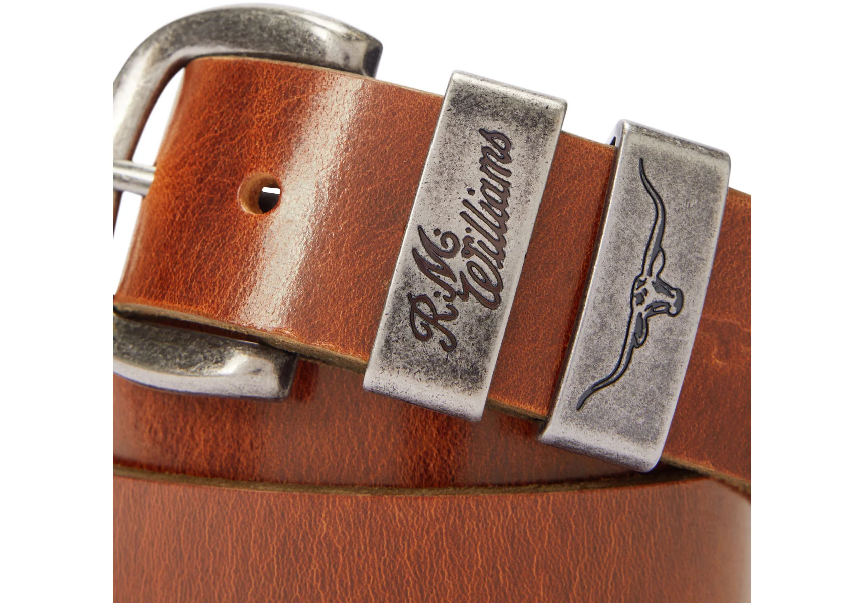 R.M. Williams 1 1/2" Drover Belt - Mid Brown - Image 4