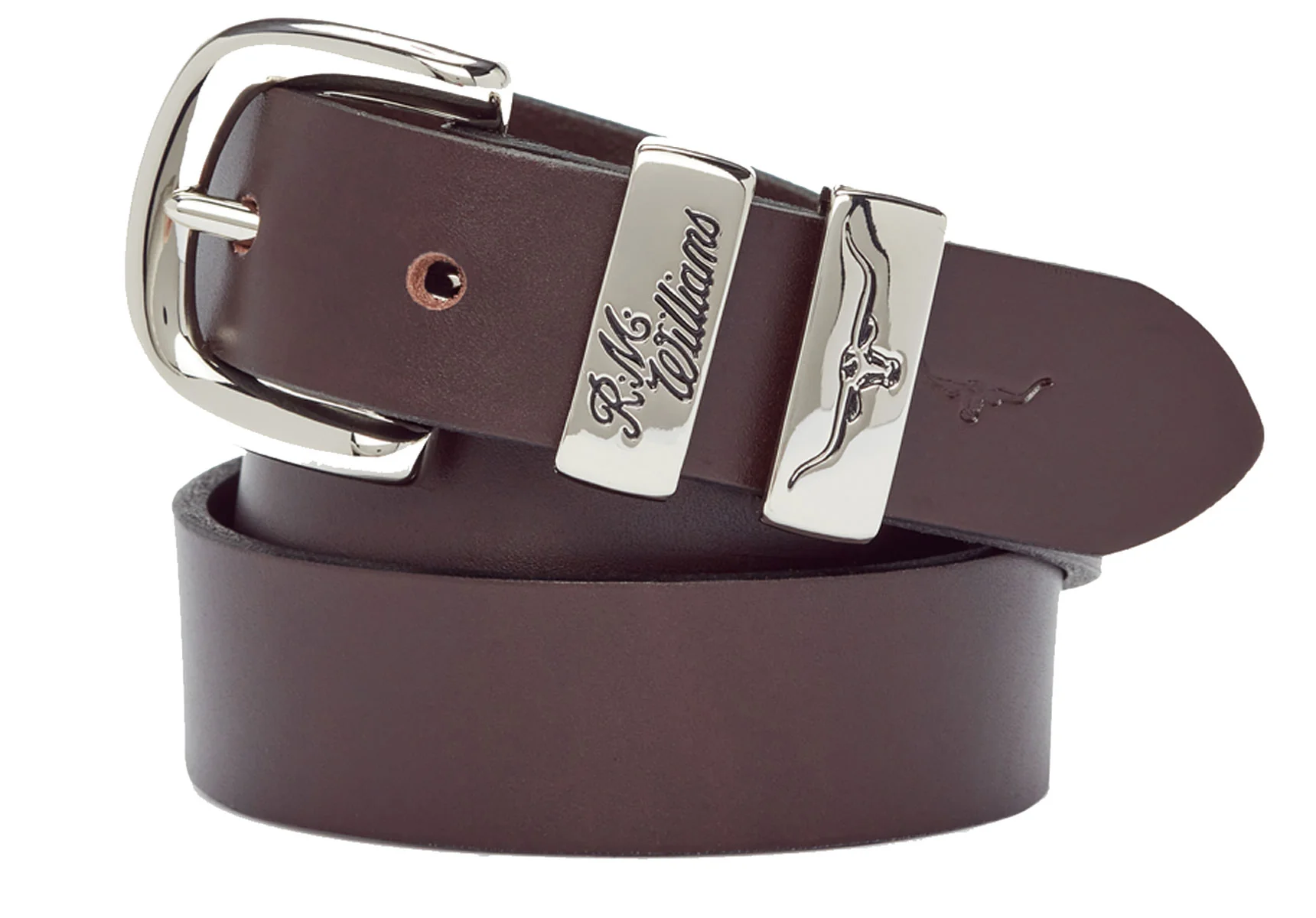R.M. Williams 1 1/4 Slim Drover Belt - Chestnut