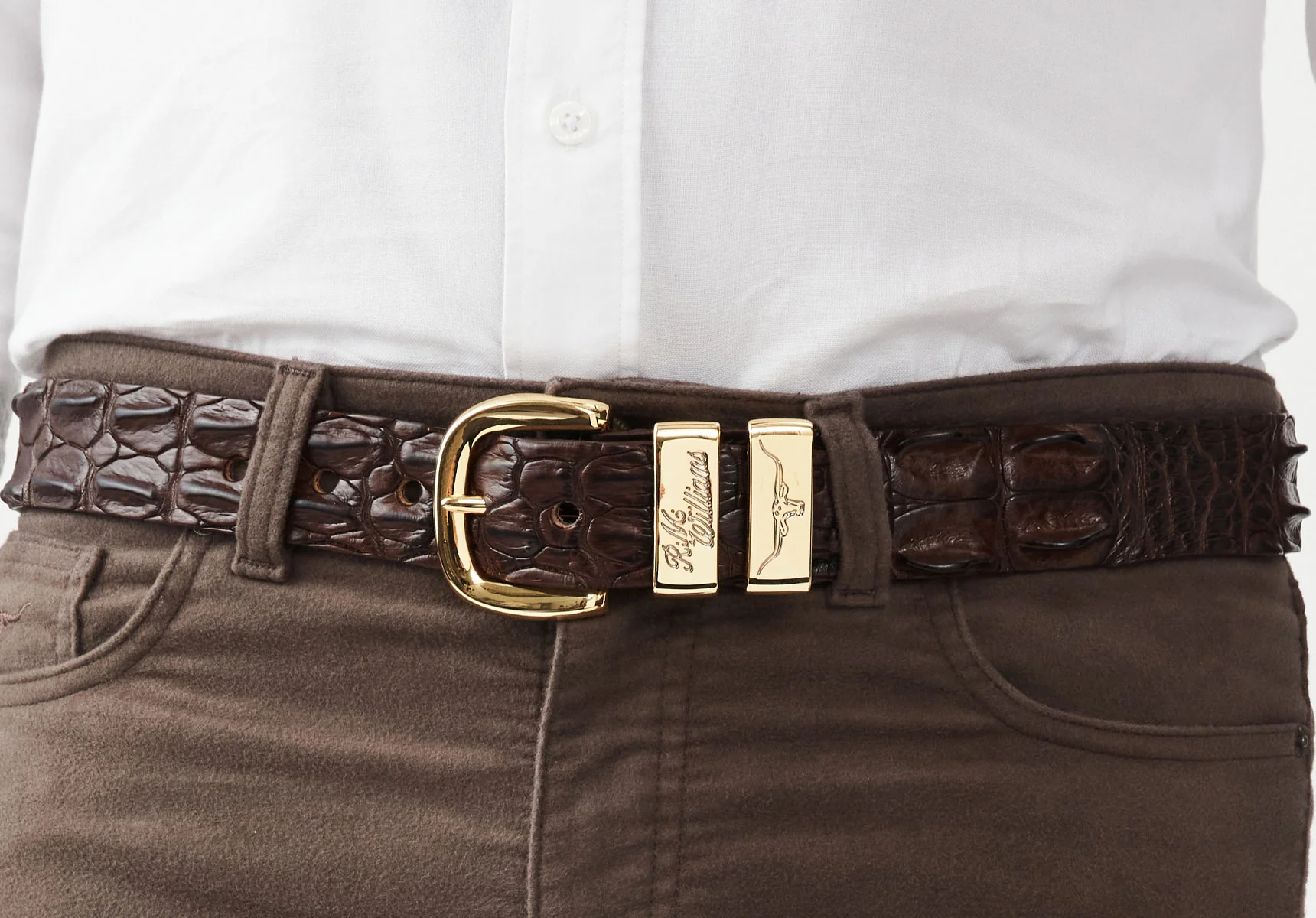 R.M. Williams 1 1/2" Australian Crocodile Leather Belt - Image 10