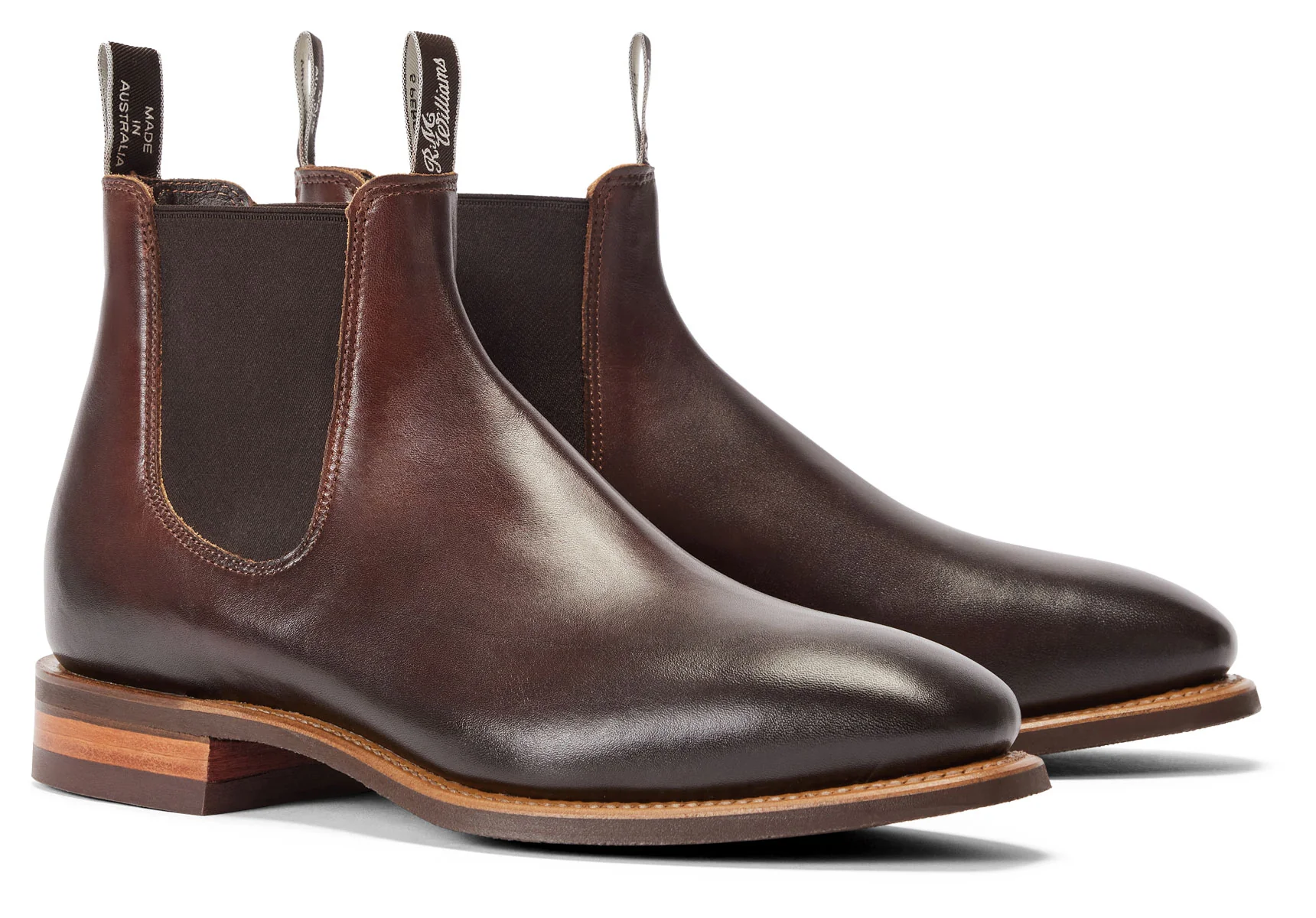 R.M. Williams Burnished Comfort Craftsman Chelsea Boot - Bordeaux