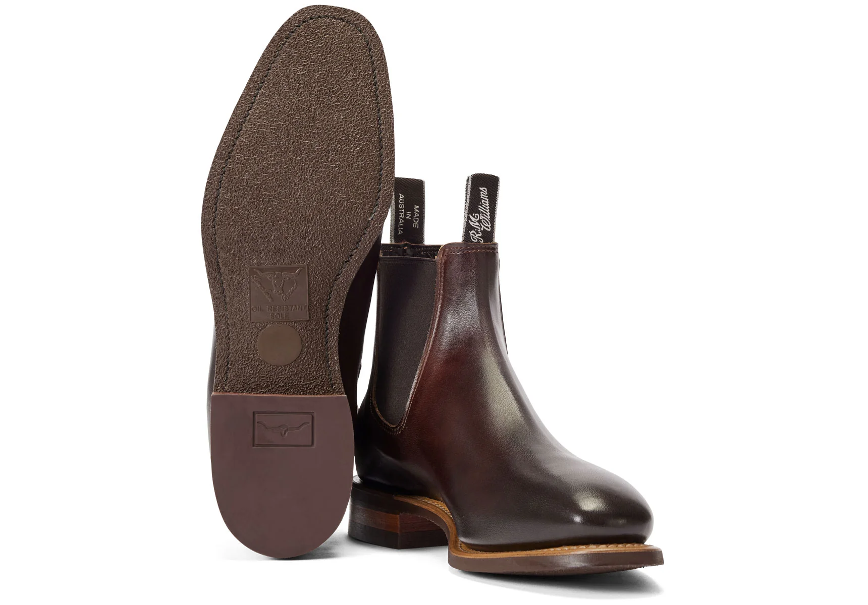 R.M. Williams Burnished Comfort Craftsman Chelsea Boot - Bordeaux - Image 2