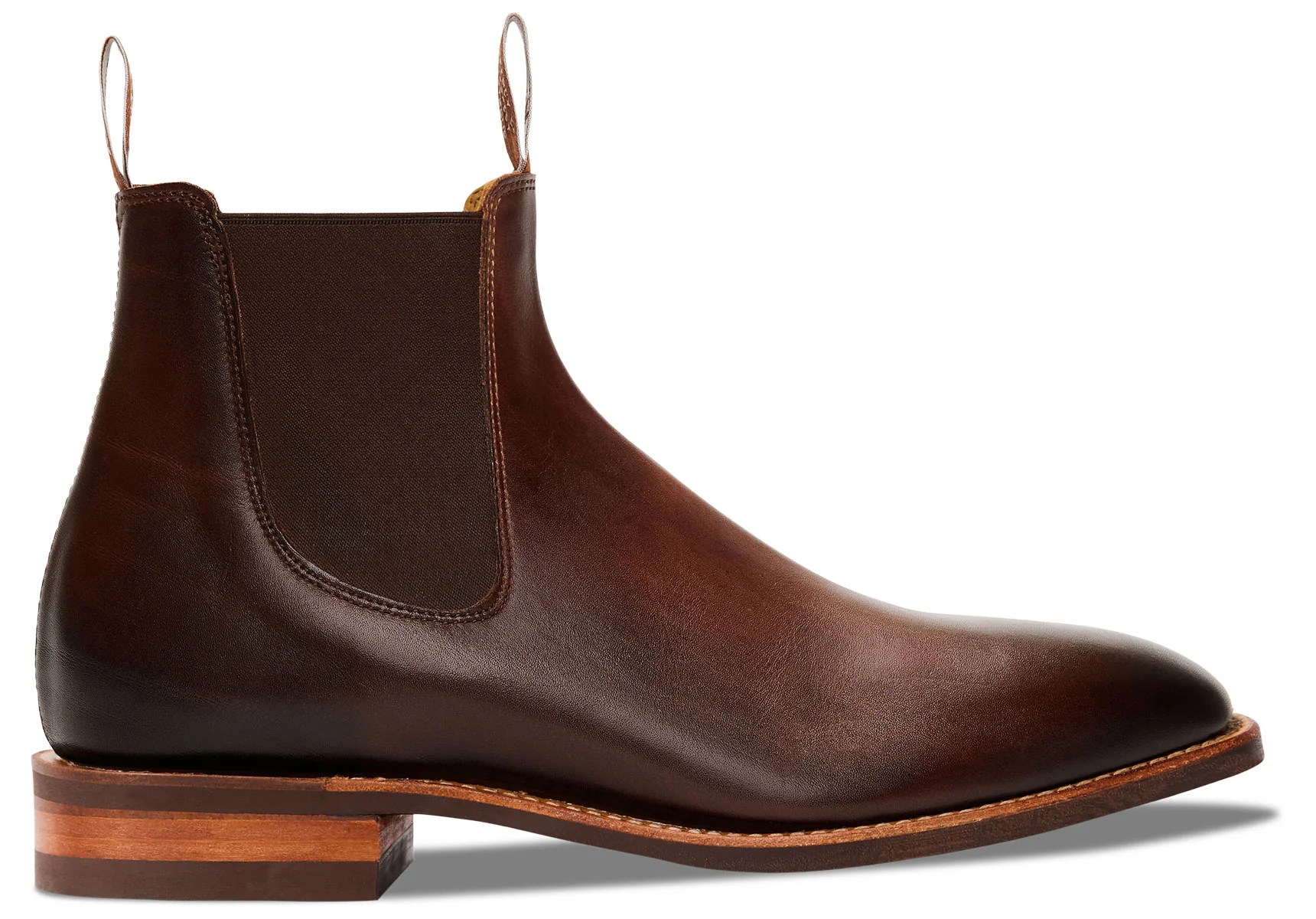 R.M. Williams Burnished Comfort Craftsman Chelsea Boot - Bordeaux - Image 4