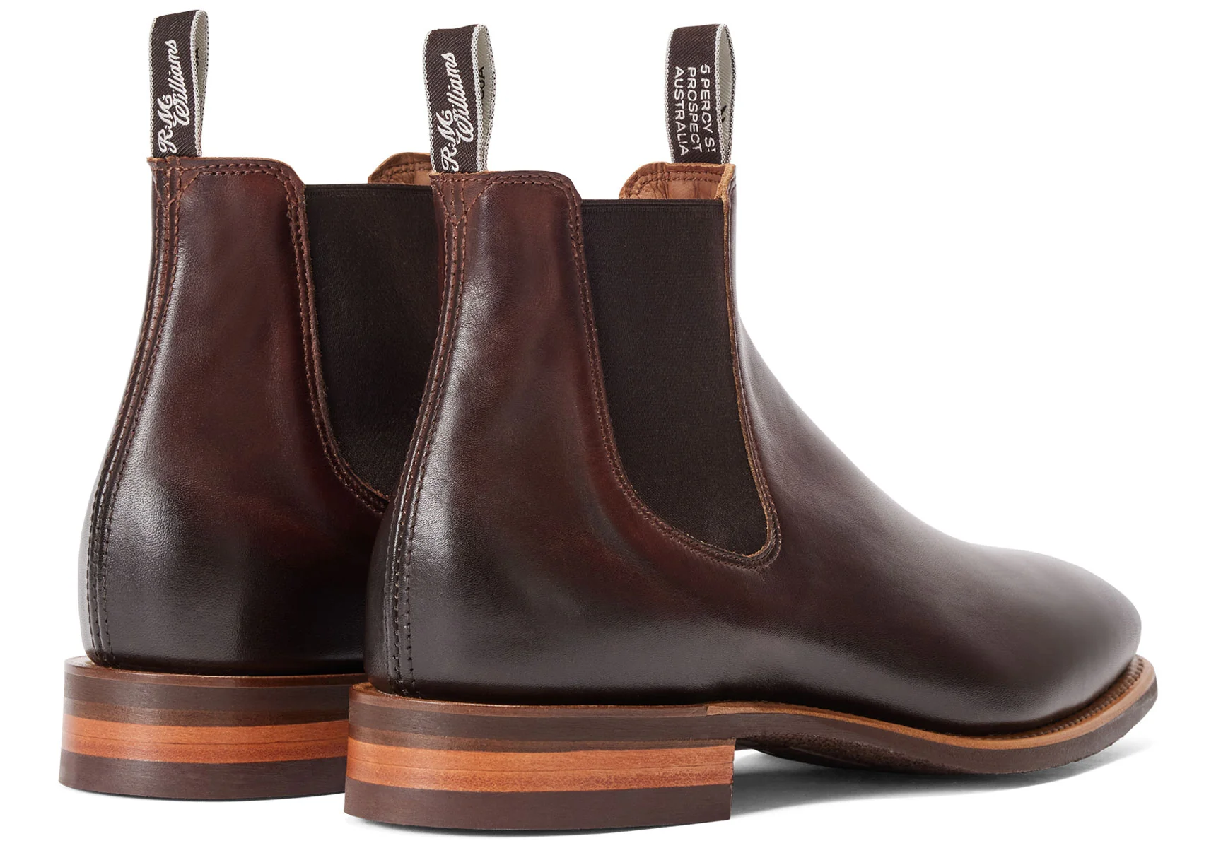 R.M. Williams Burnished Comfort Craftsman Chelsea Boot - Bordeaux - Image 5