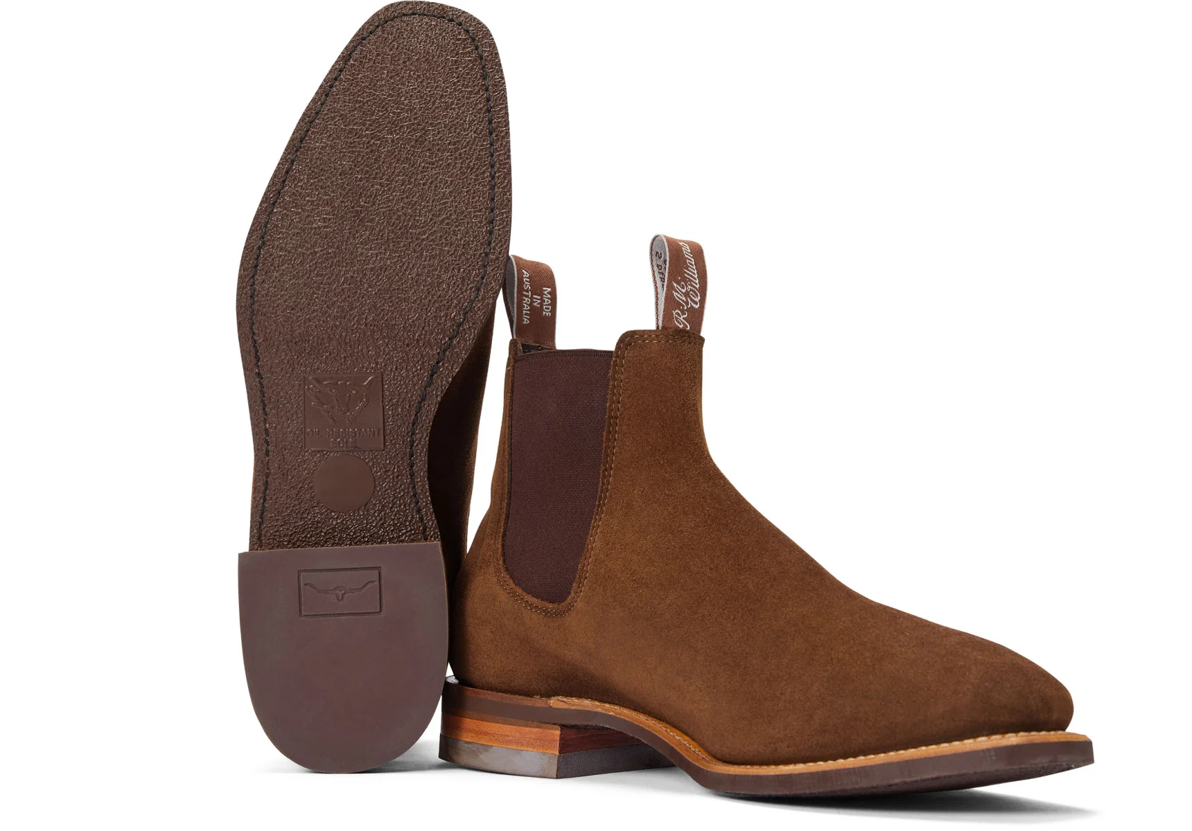 R.M. Williams Comfort Craftsman Suede Boot - Dark Cedar Suede - Image 2