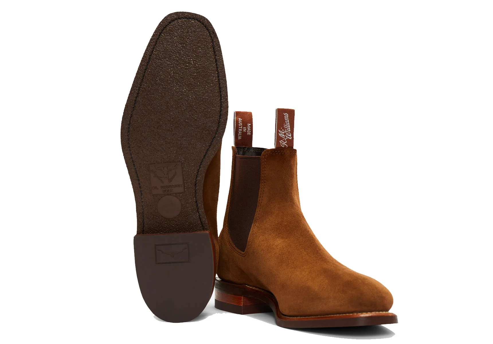 R.M. Williams Comfort Craftsman Suede Chelsea Boot - Cedar - Image 2