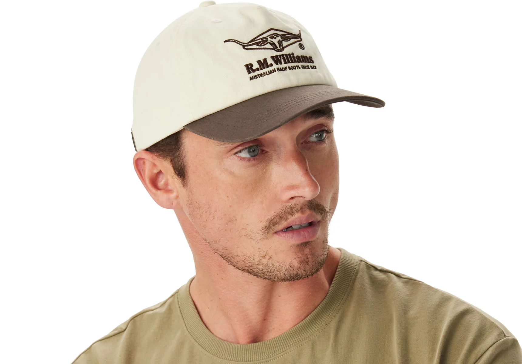 R.M. Williams Percy Twill Cap - Natural Khaki - Image 3